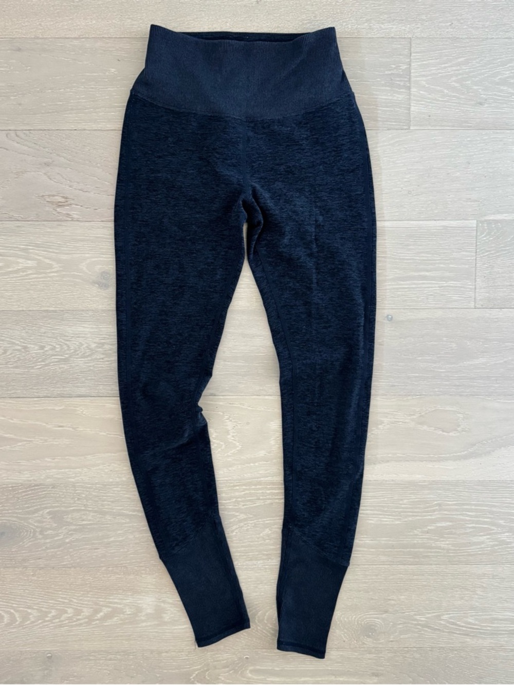 Alo Yoga Navy Blue Heathered High-Waist Alosoft Lounge Leggings - Size XS